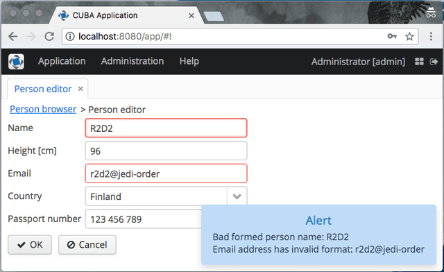 Validation in Java applications – Jmix