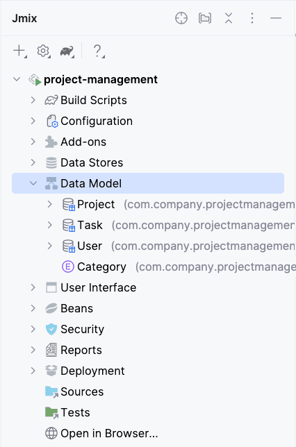 Jmix navigation