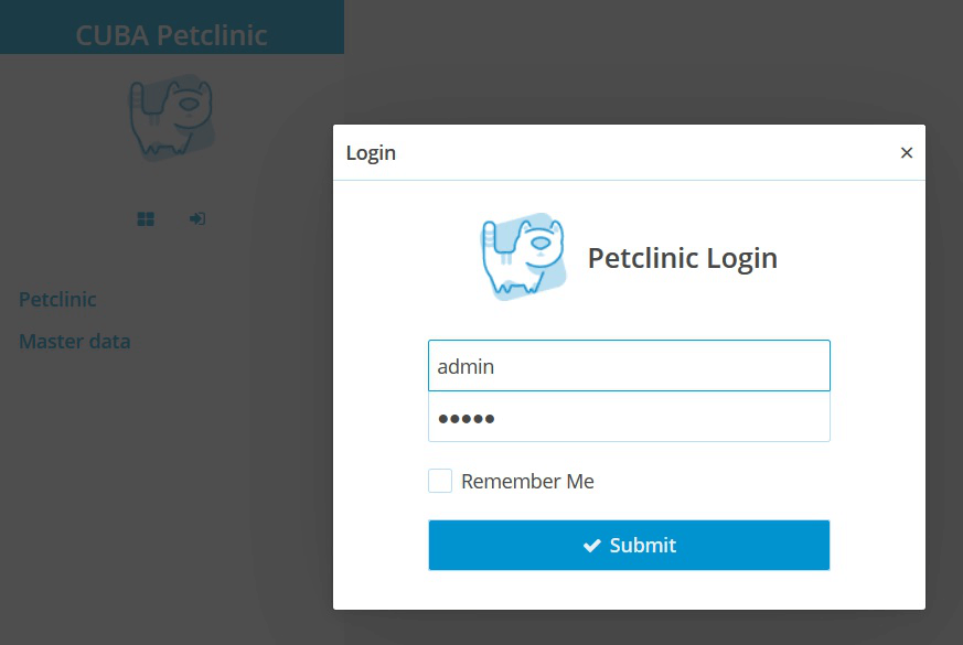 login dialog init